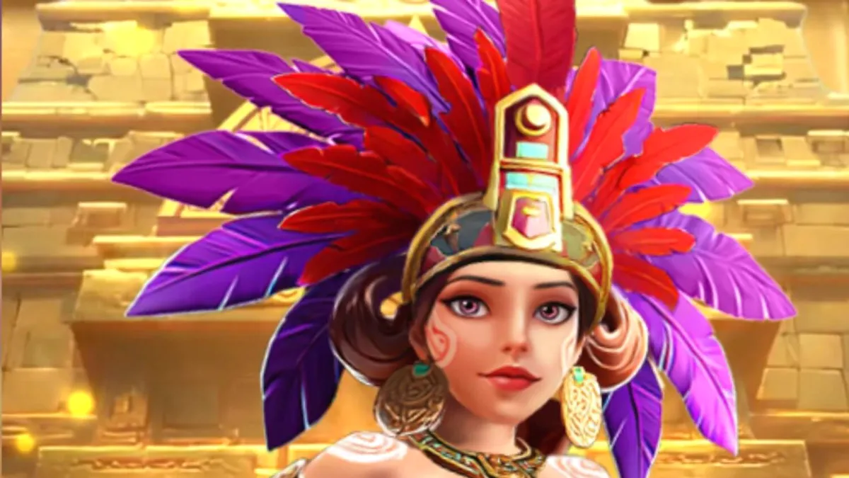 Pemandangan kuil Aztec kuno dalam slot Legacy of Aztec